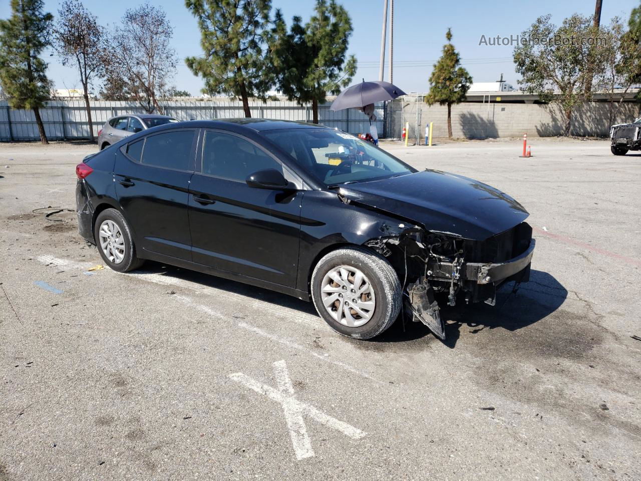 2017 Hyundai Elantra Se Black vin: KMHD74LFXHU156079