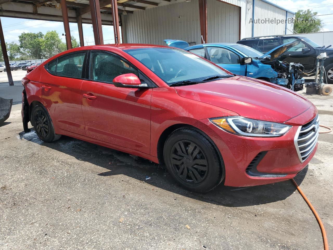 2017 Hyundai Elantra Se Red vin: KMHD74LFXHU161153