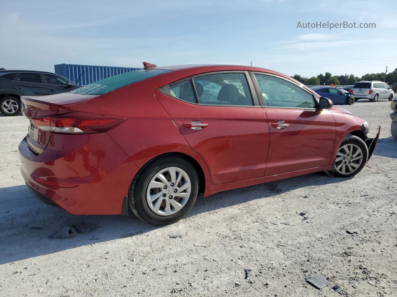 2017 Hyundai Elantra Se Красный vin: KMHD74LFXHU380355