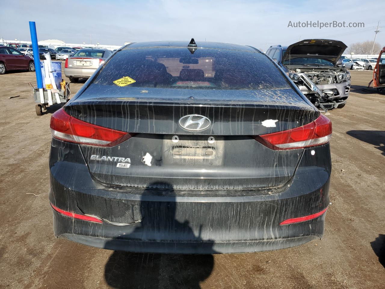 2017 Hyundai Elantra Se Черный vin: KMHD74LFXHU424791