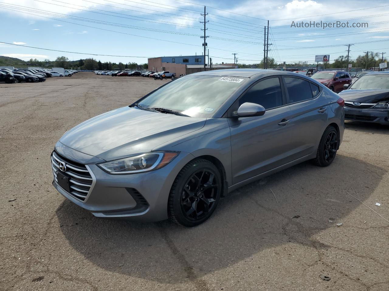 2018 Hyundai Elantra Se Gray vin: KMHD74LFXJU592999