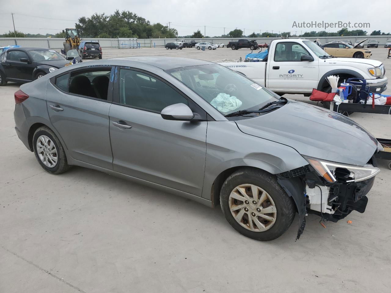 2019 Hyundai Elantra Se Gray vin: KMHD74LFXKU794548