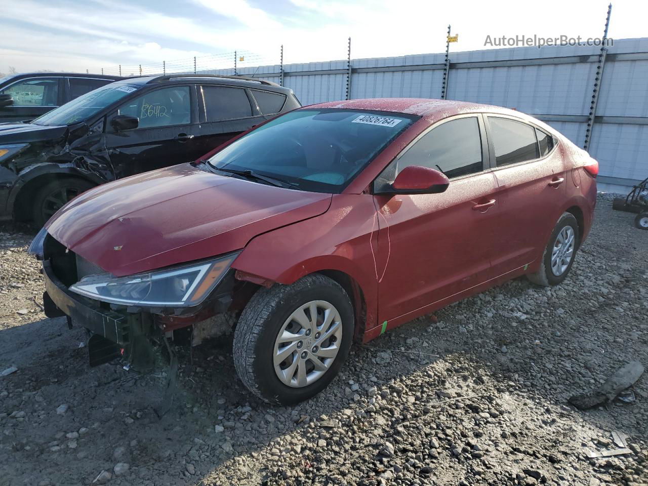 2019 Hyundai Elantra Se Red vin: KMHD74LFXKU871046