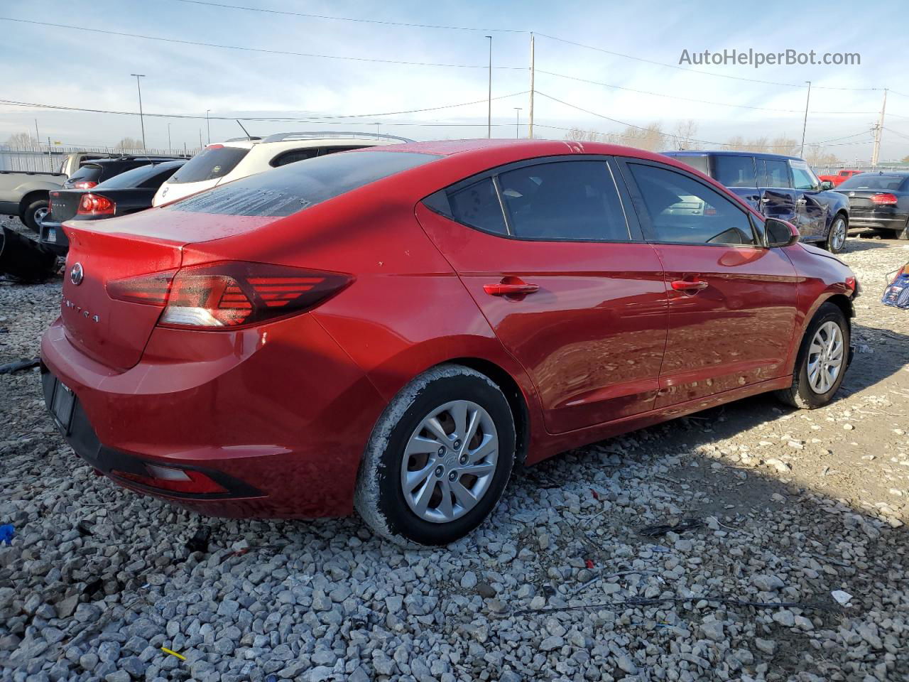 2019 Hyundai Elantra Se Red vin: KMHD74LFXKU871046