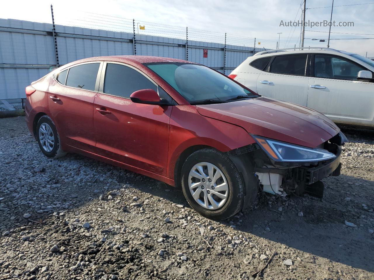 2019 Hyundai Elantra Se Red vin: KMHD74LFXKU871046