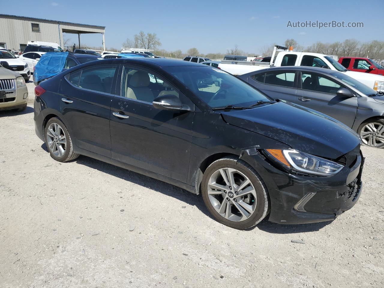 2017 Hyundai Elantra Se Black vin: KMHD84LF0HU200619