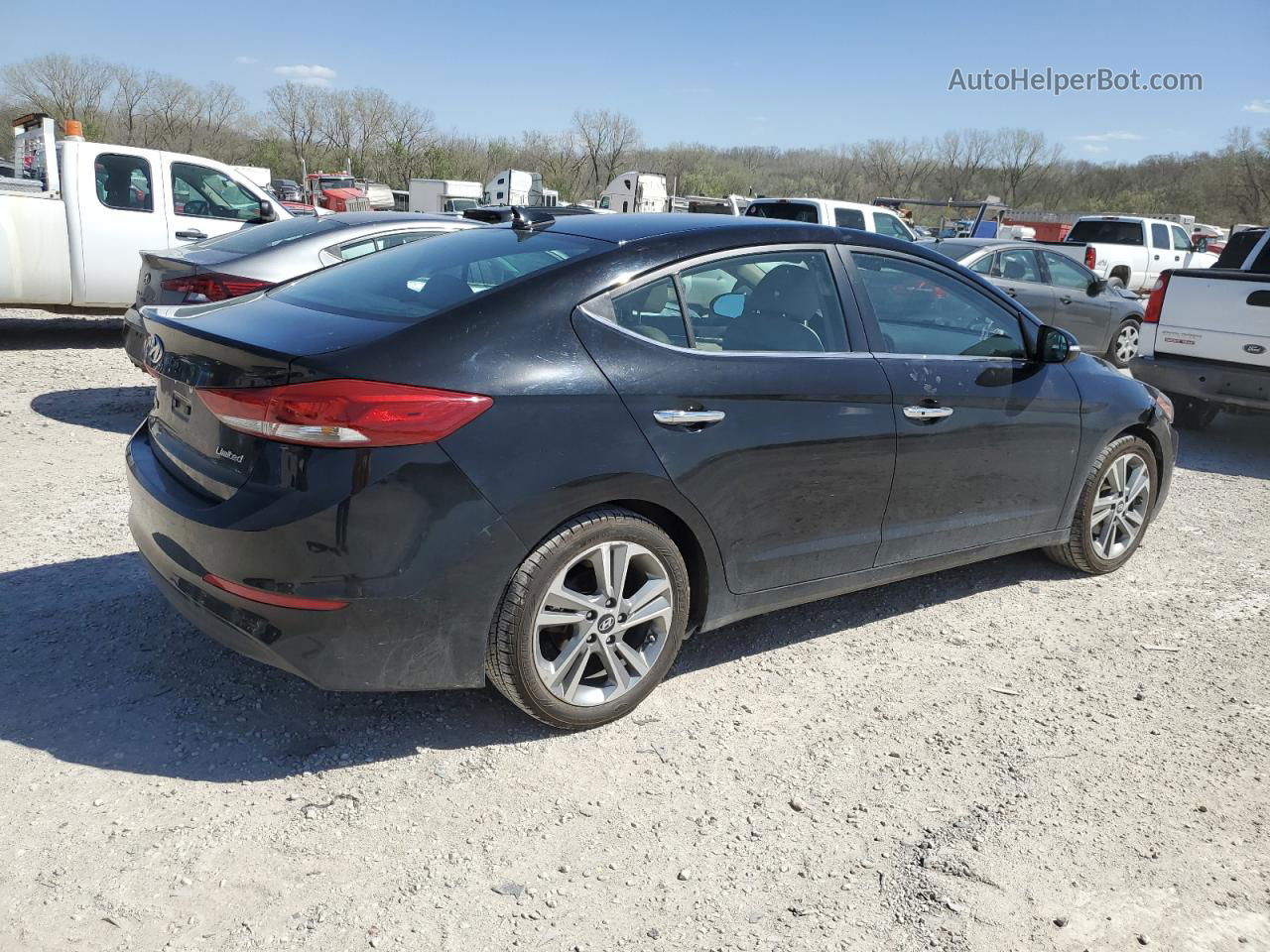 2017 Hyundai Elantra Se Черный vin: KMHD84LF0HU200619