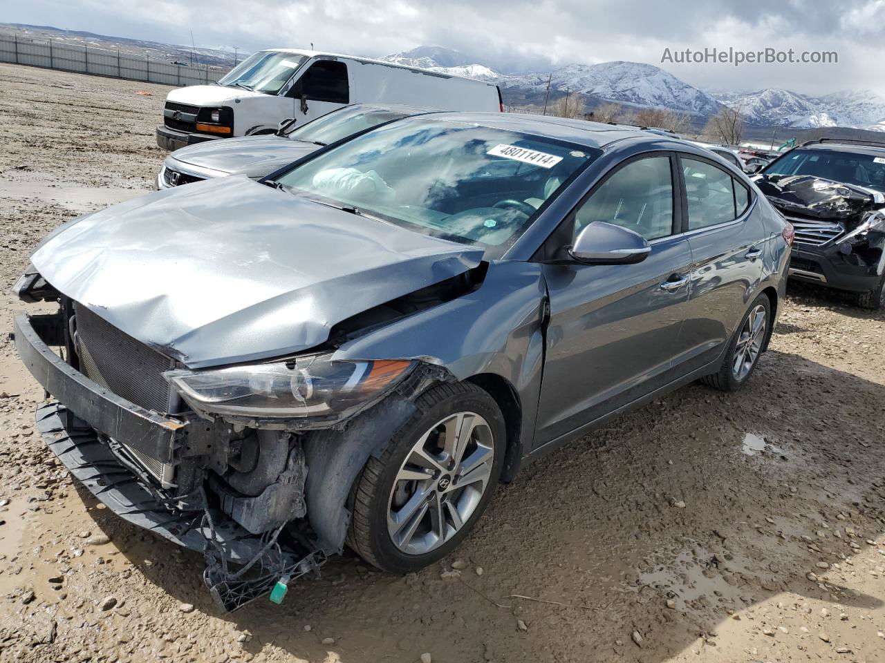 2017 Hyundai Elantra Se Silver vin: KMHD84LF0HU223611