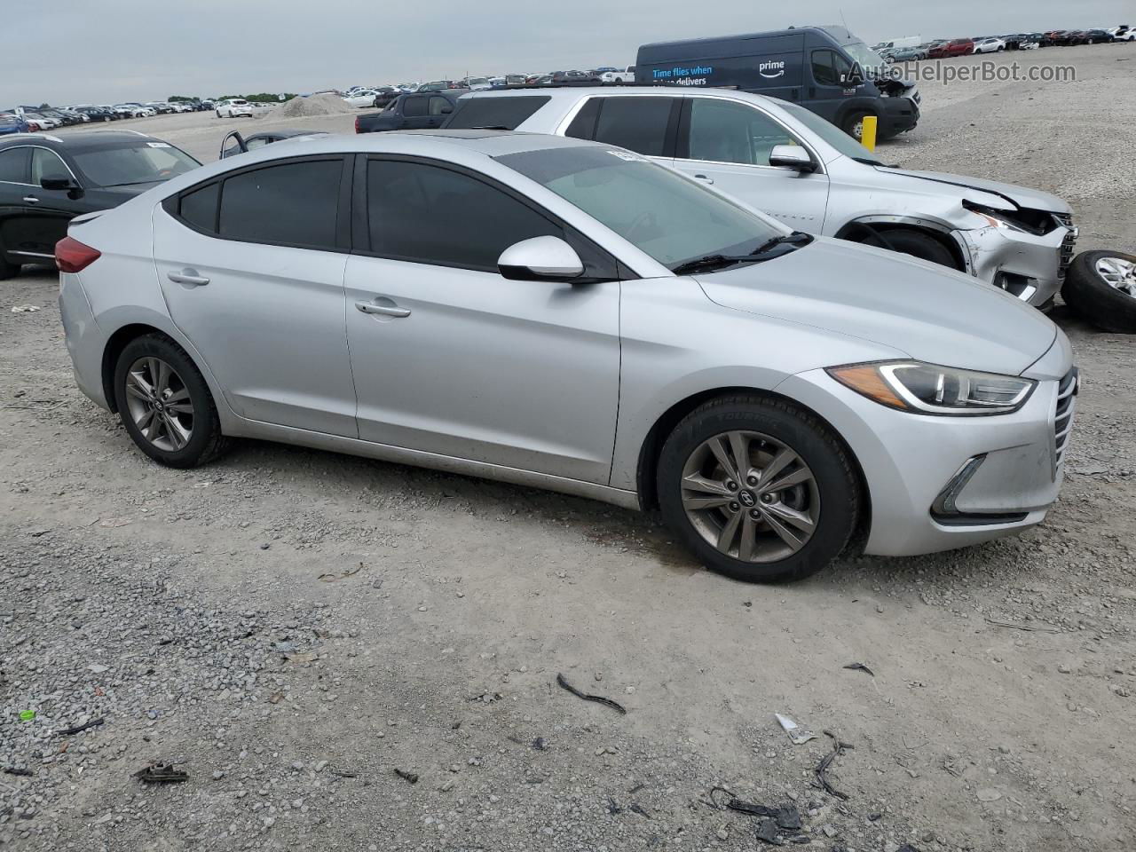 2017 Hyundai Elantra Se Silver vin: KMHD84LF0HU261193