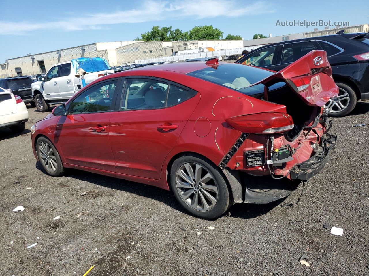 2017 Hyundai Elantra Se Red vin: KMHD84LF0HU313292