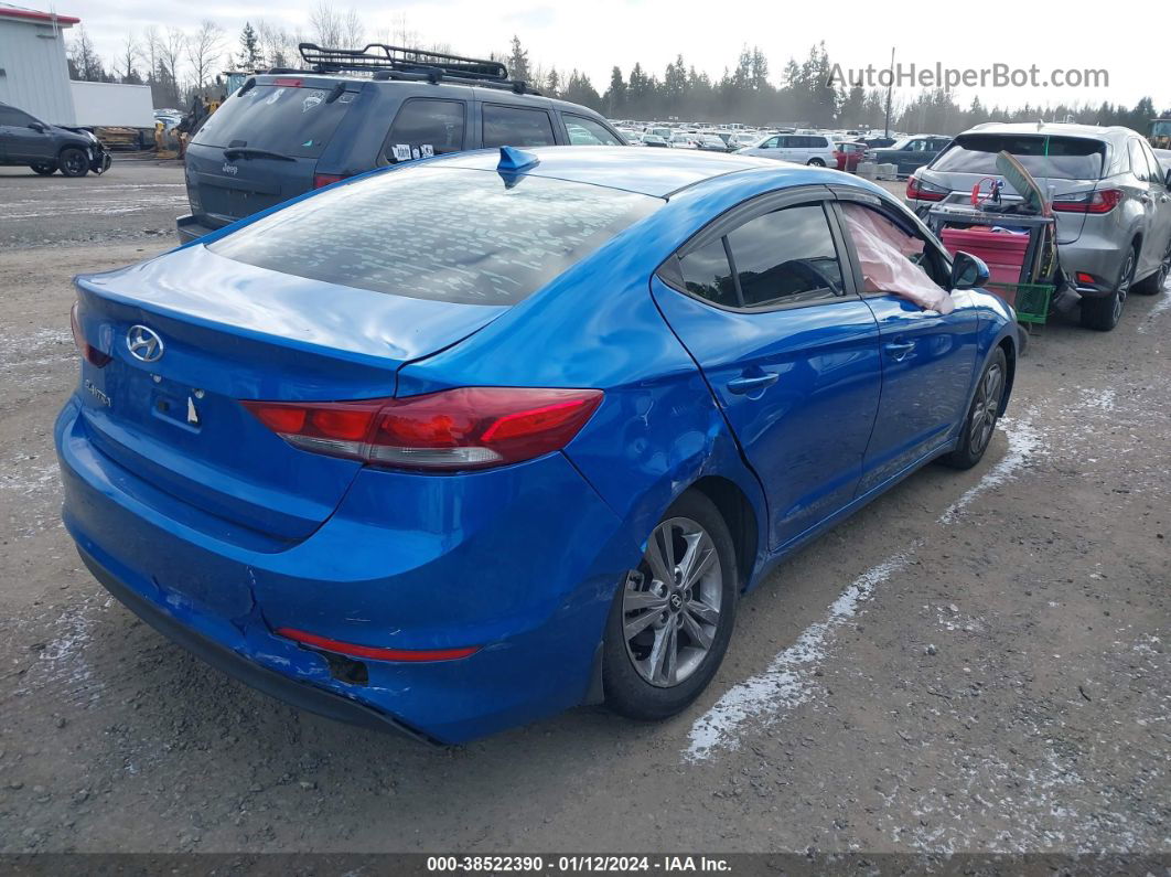 2018 Hyundai Elantra Sel Синий vin: KMHD84LF0JU698326