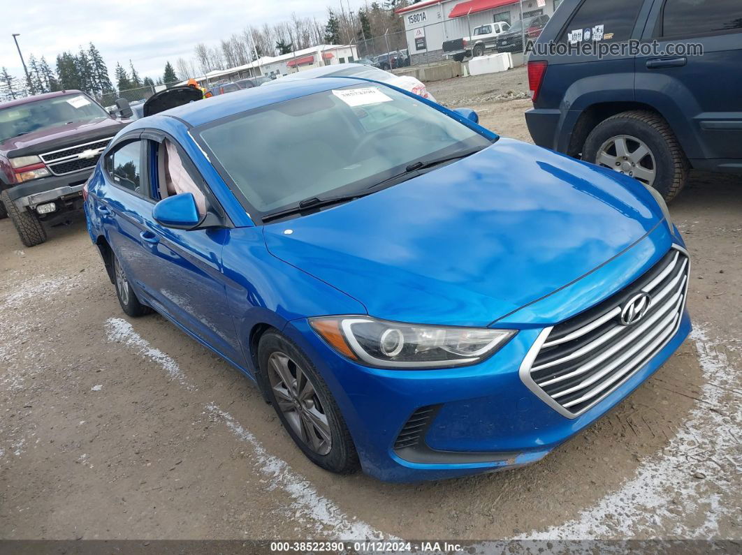 2018 Hyundai Elantra Sel Синий vin: KMHD84LF0JU698326