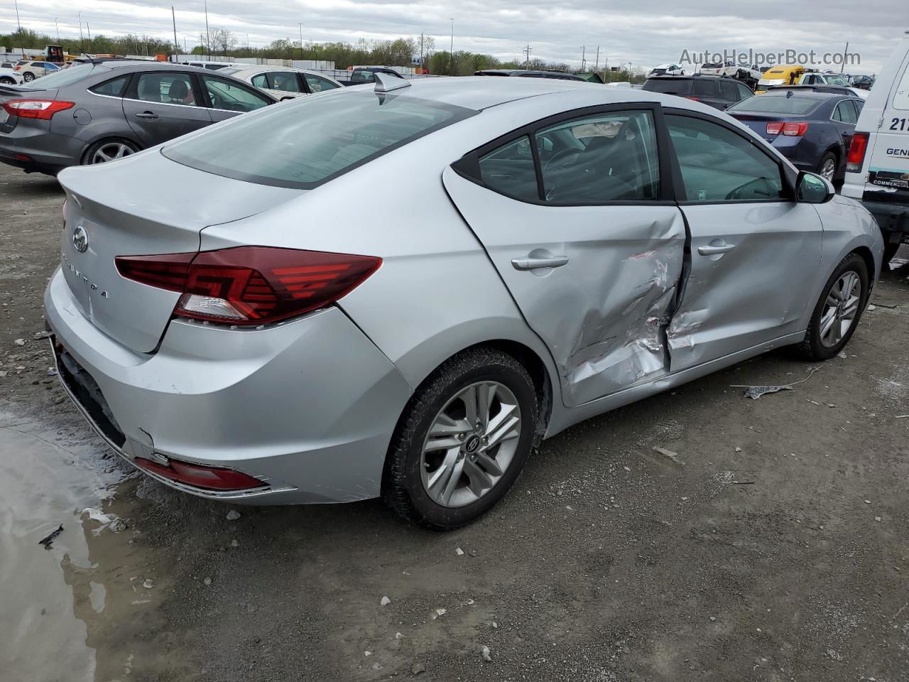 2019 Hyundai Elantra Sel Silver vin: KMHD84LF0KU746666