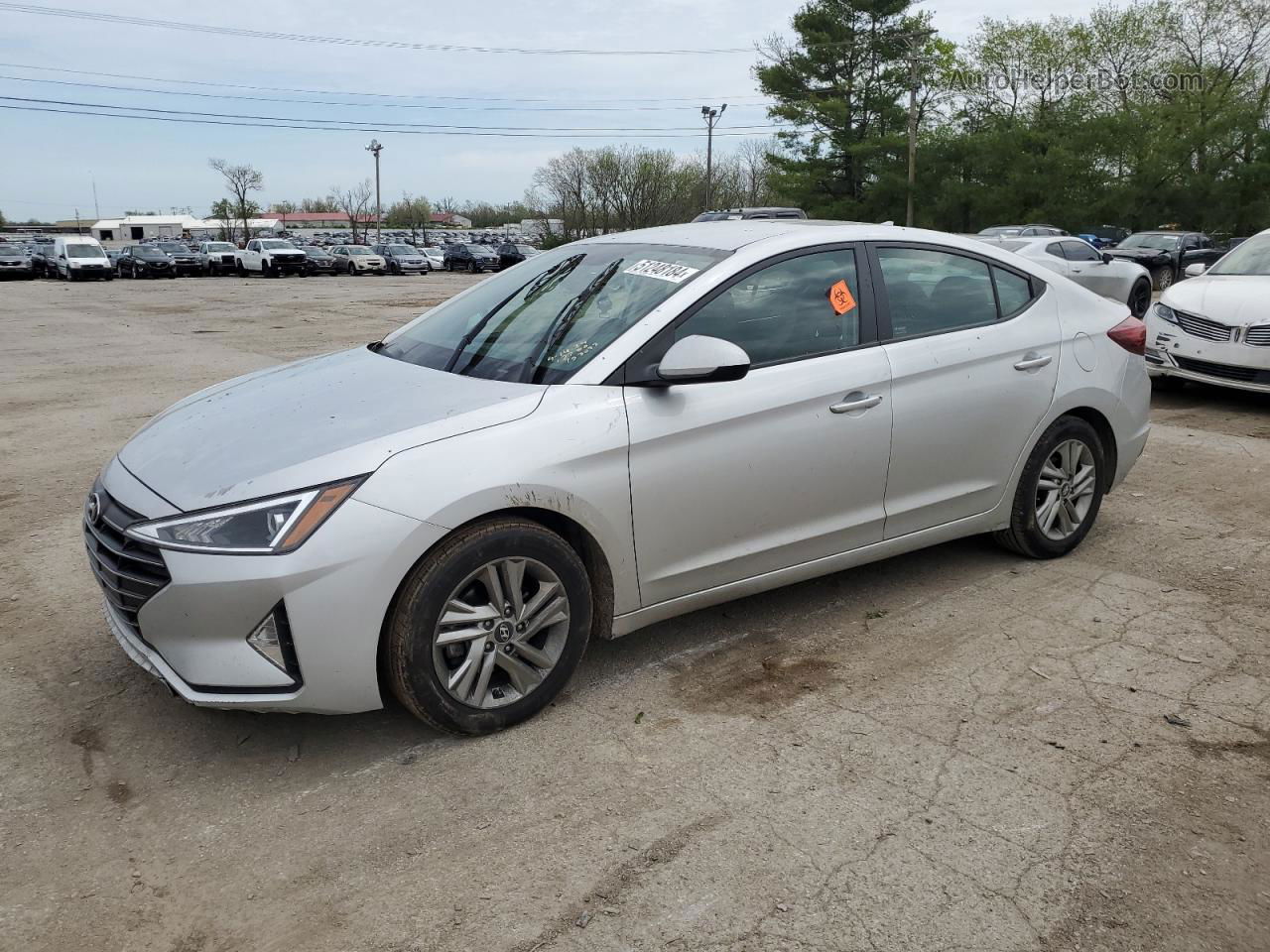 2019 Hyundai Elantra Sel Silver vin: KMHD84LF0KU753097