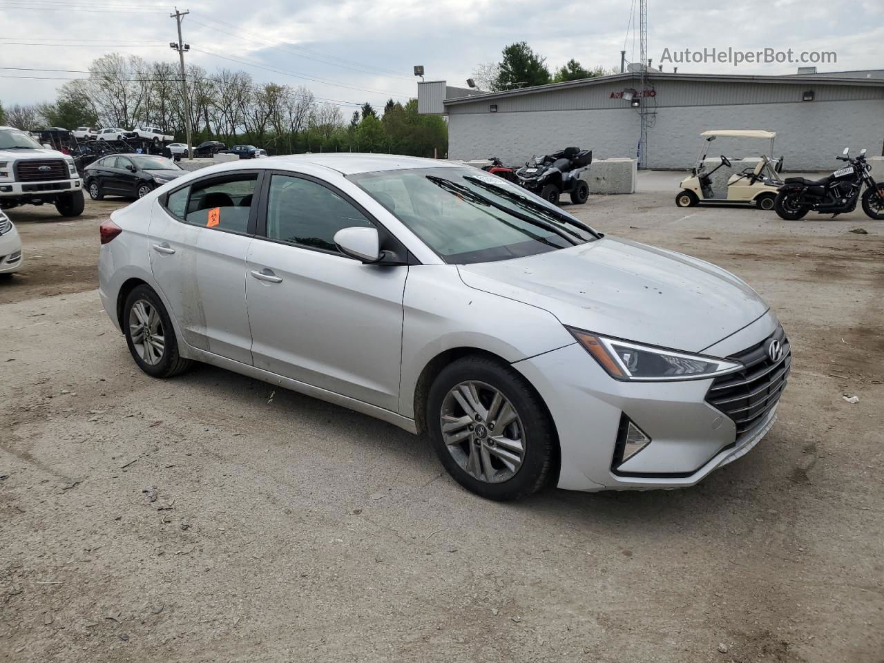 2019 Hyundai Elantra Sel Silver vin: KMHD84LF0KU753097