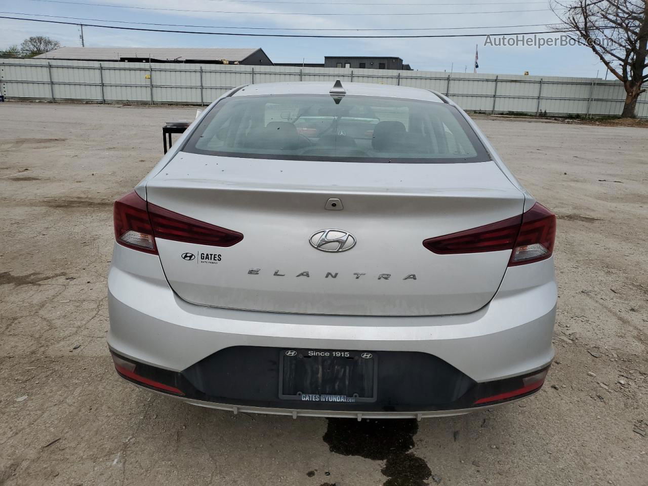 2019 Hyundai Elantra Sel Silver vin: KMHD84LF0KU753097