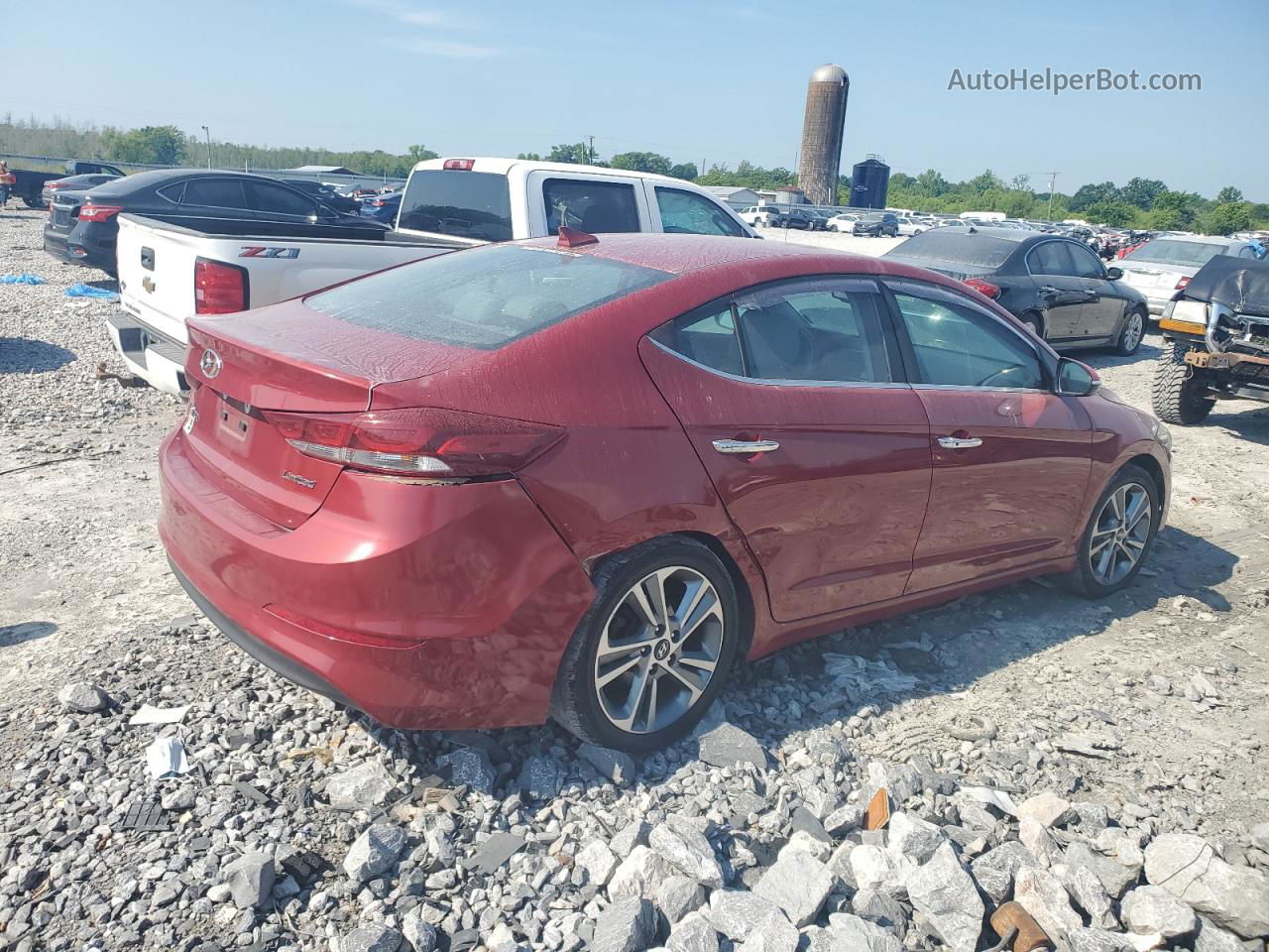 2017 Hyundai Elantra Se Red vin: KMHD84LF1HU070382