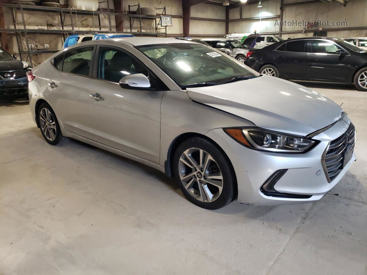 2017 Hyundai Elantra Se Silver vin: KMHD84LF1HU312670