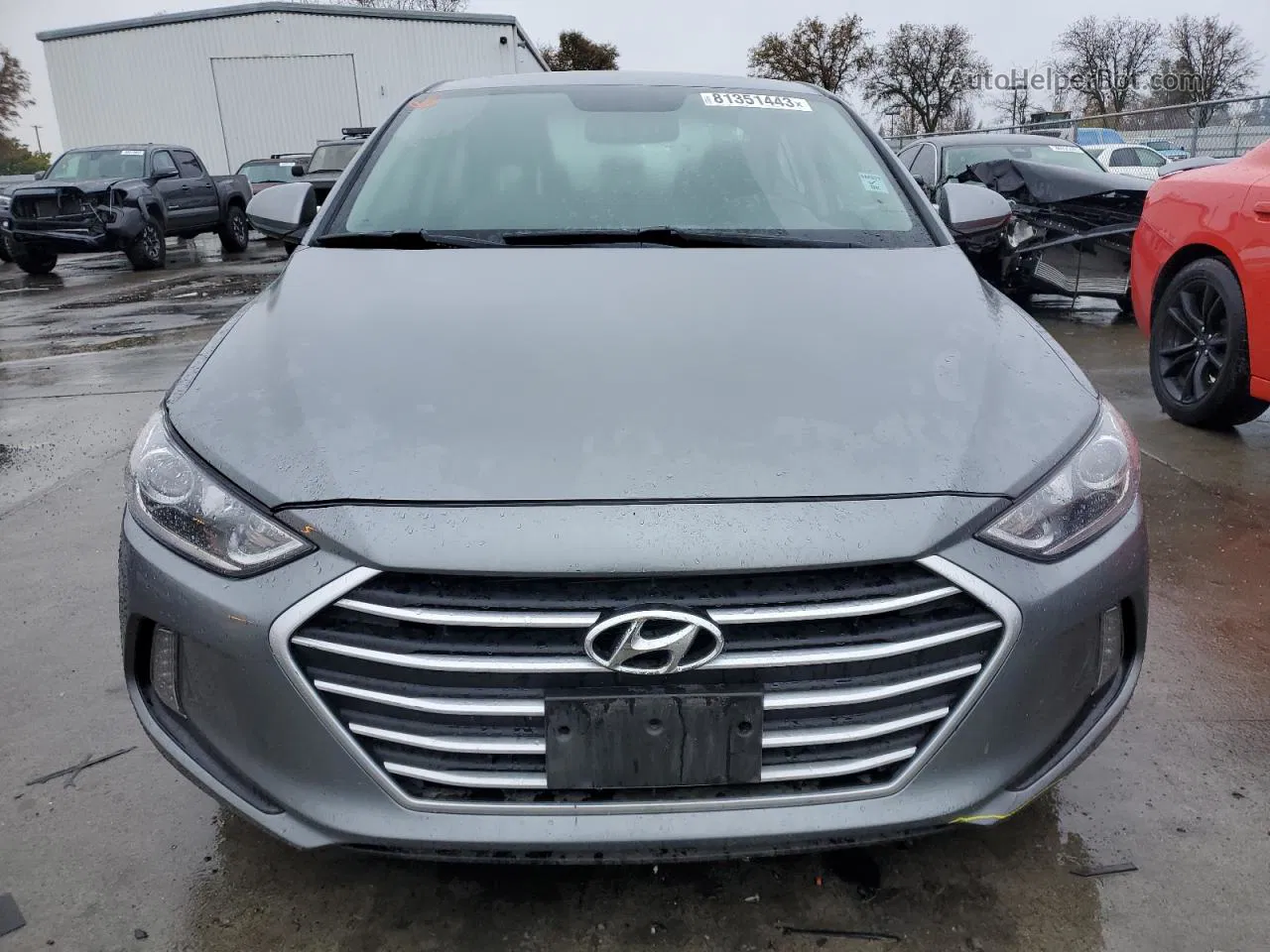 2018 Hyundai Elantra Sel Gray vin: KMHD84LF1JU518836