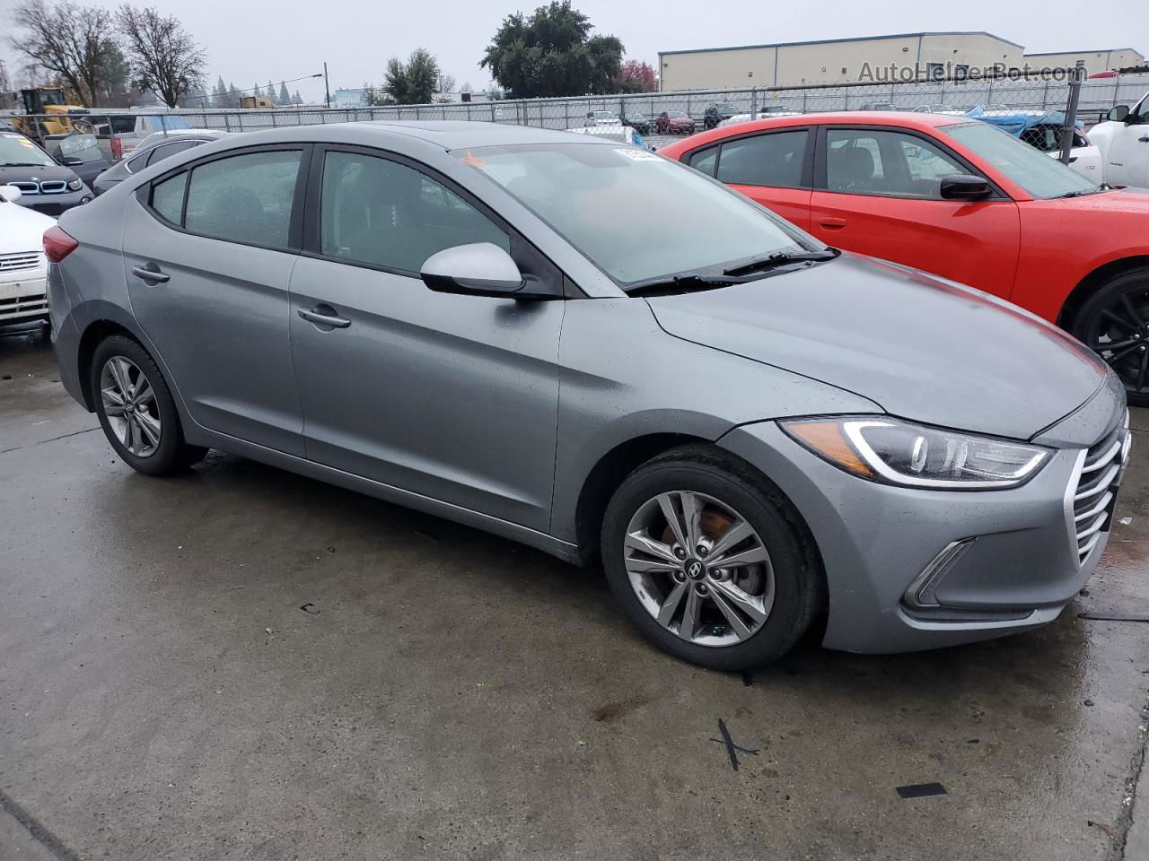 2018 Hyundai Elantra Sel Gray vin: KMHD84LF1JU518836