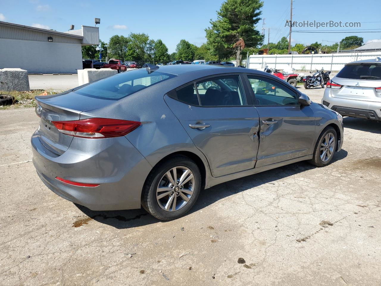 2018 Hyundai Elantra Sel Gray vin: KMHD84LF1JU555546