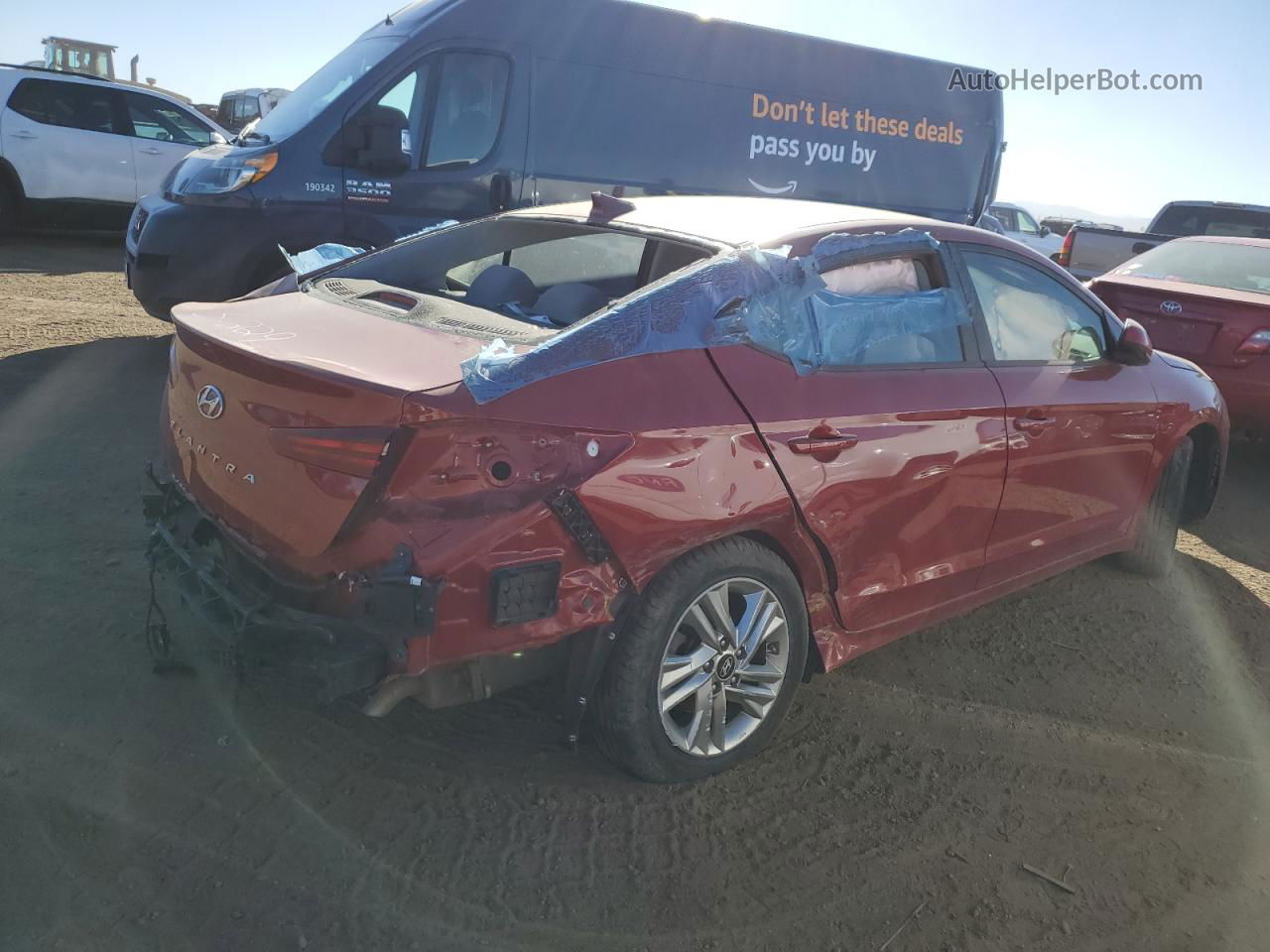 2019 Hyundai Elantra Sel Красный vin: KMHD84LF1KU737197