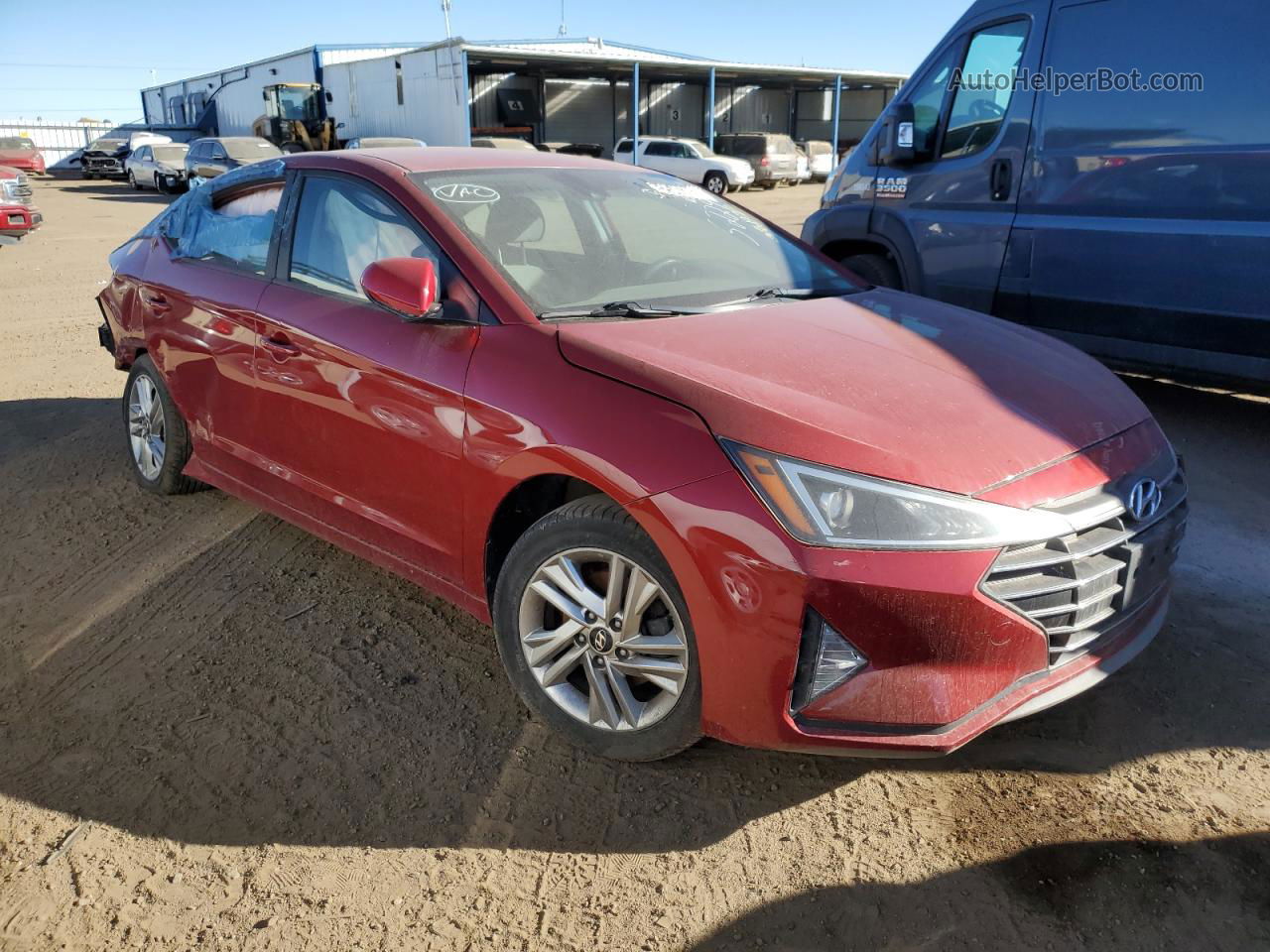 2019 Hyundai Elantra Sel Красный vin: KMHD84LF1KU737197