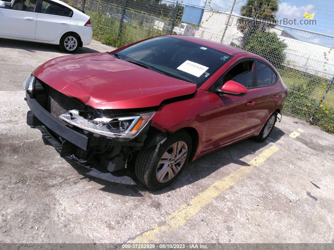 2019 Hyundai Elantra Sel Red vin: KMHD84LF1KU743646