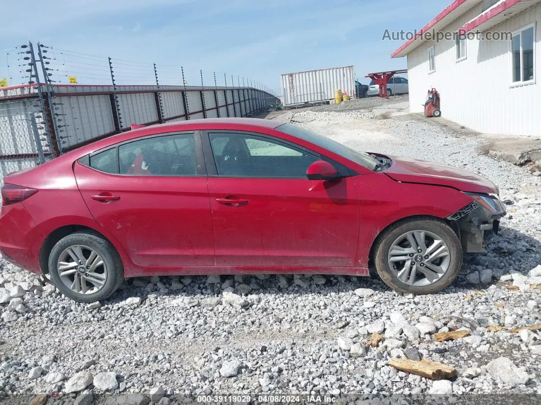 2019 Hyundai Elantra Sel Red vin: KMHD84LF1KU768837