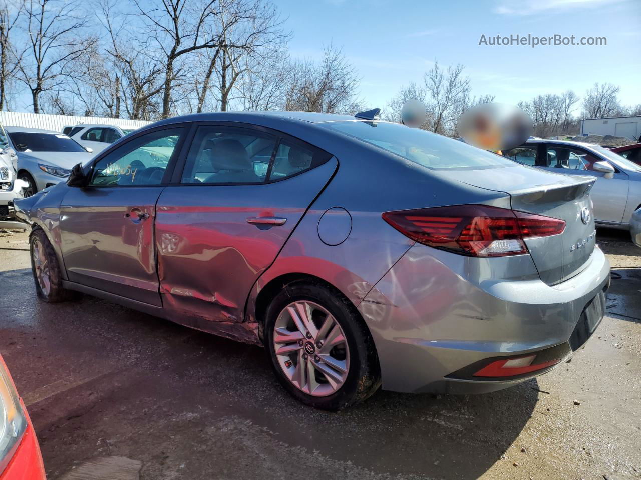 2019 Hyundai Elantra Sel Silver vin: KMHD84LF1KU770619