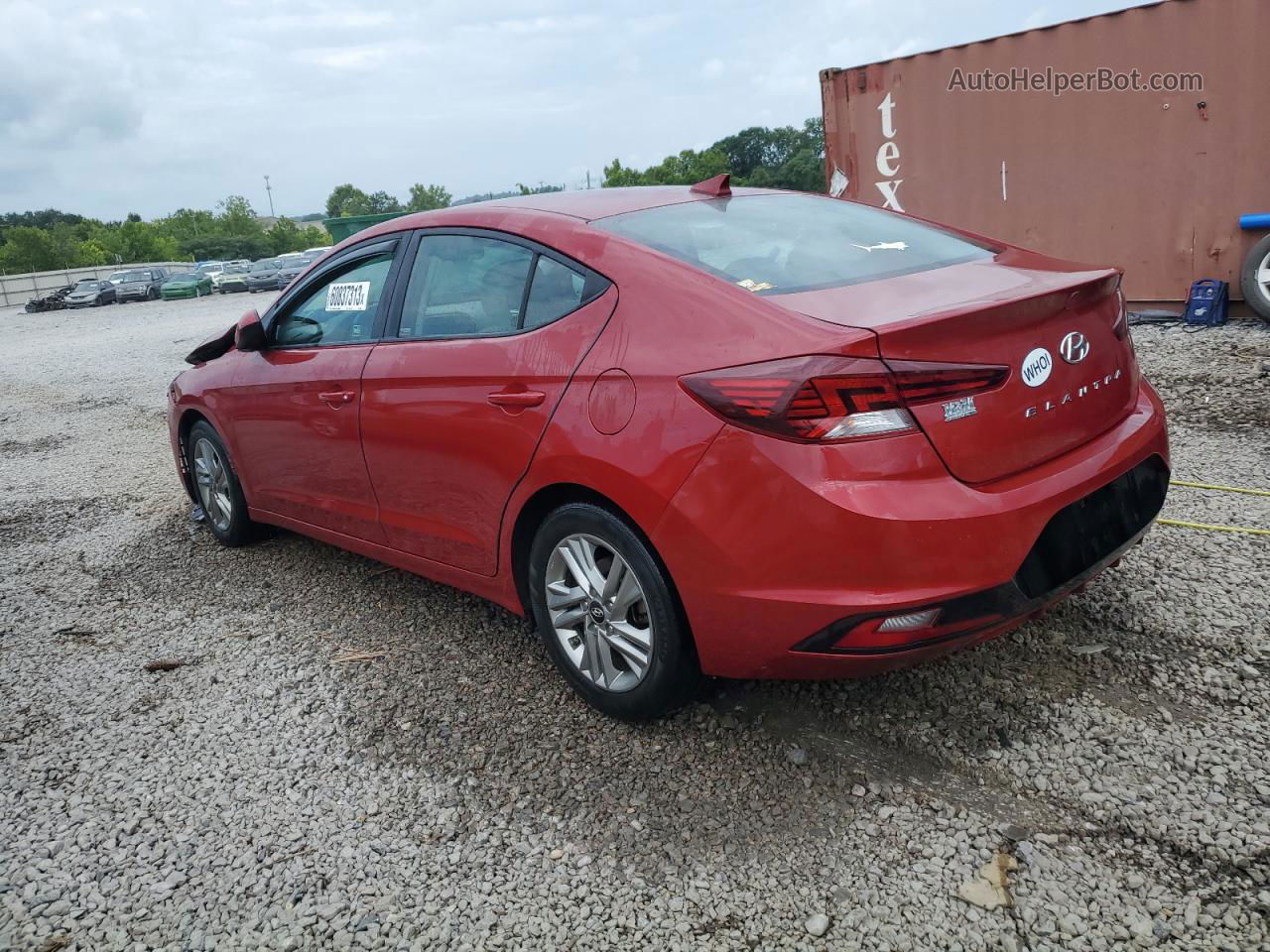 2019 Hyundai Elantra Sel Red vin: KMHD84LF1KU865990