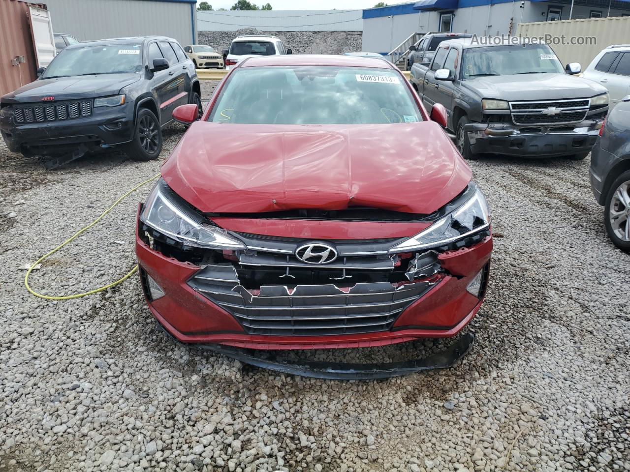 2019 Hyundai Elantra Sel Red vin: KMHD84LF1KU865990