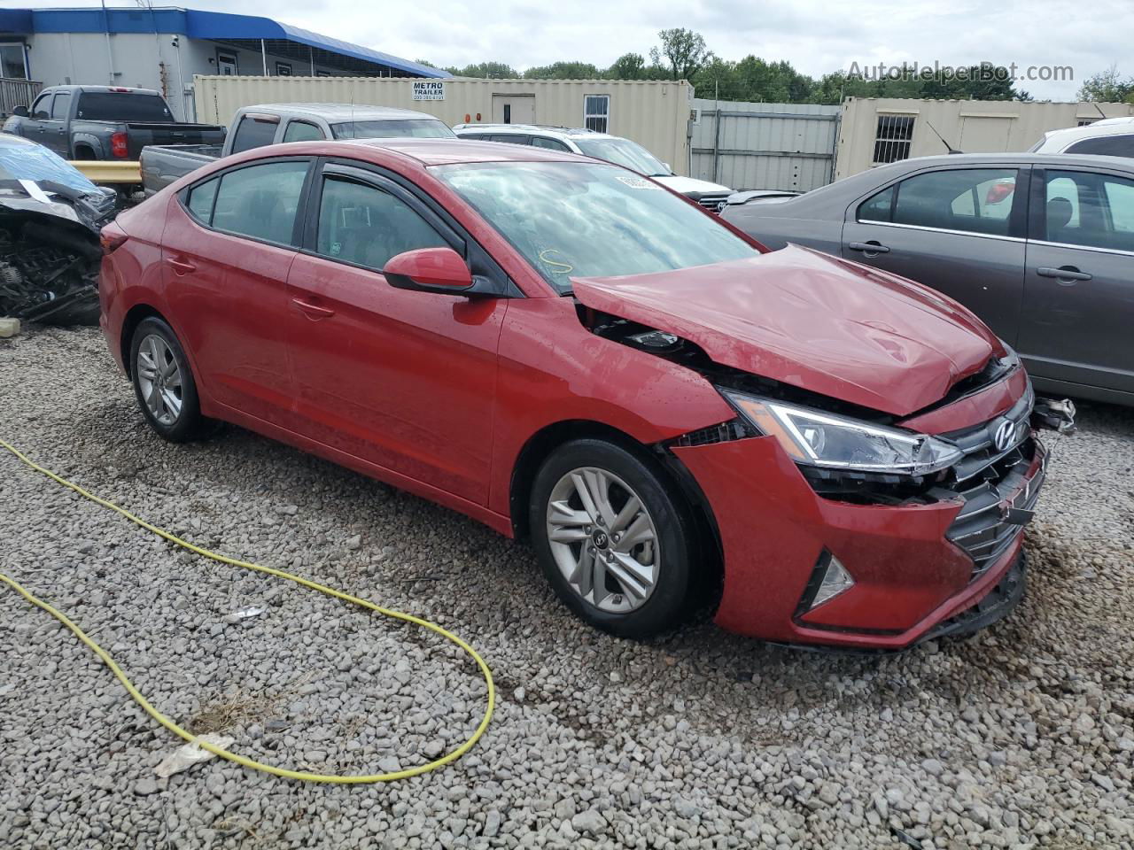 2019 Hyundai Elantra Sel Красный vin: KMHD84LF1KU865990