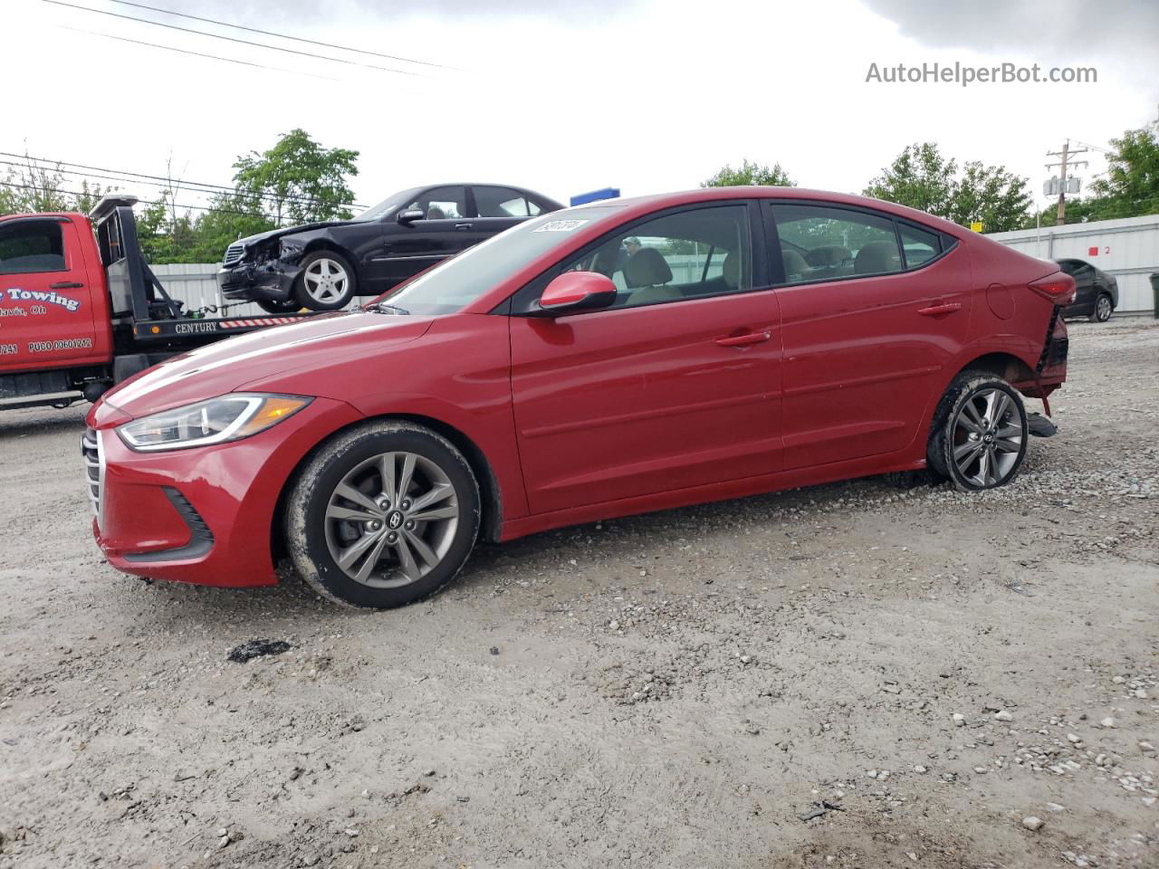 2017 Hyundai Elantra Se Red vin: KMHD84LF2HU142285