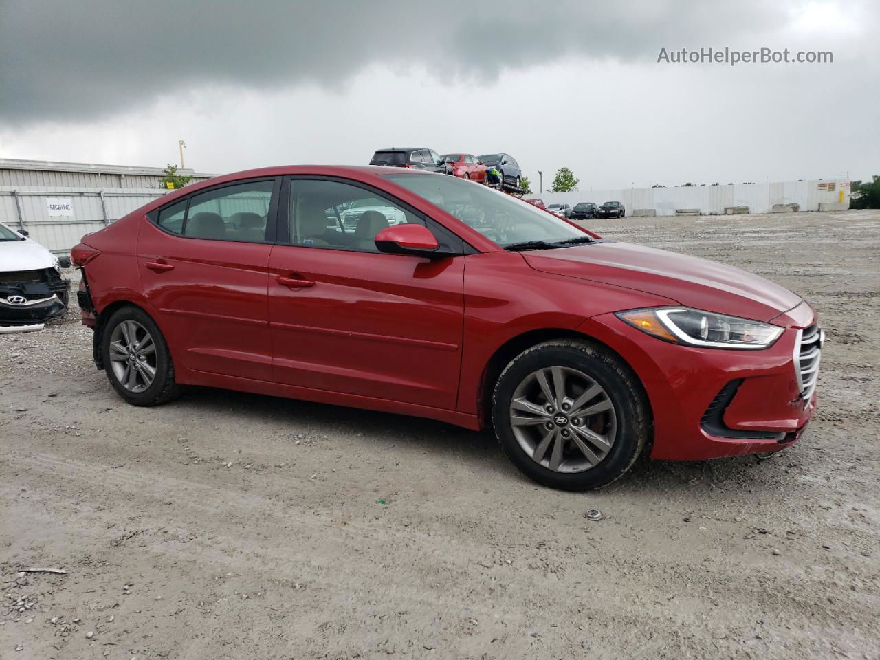 2017 Hyundai Elantra Se Red vin: KMHD84LF2HU142285