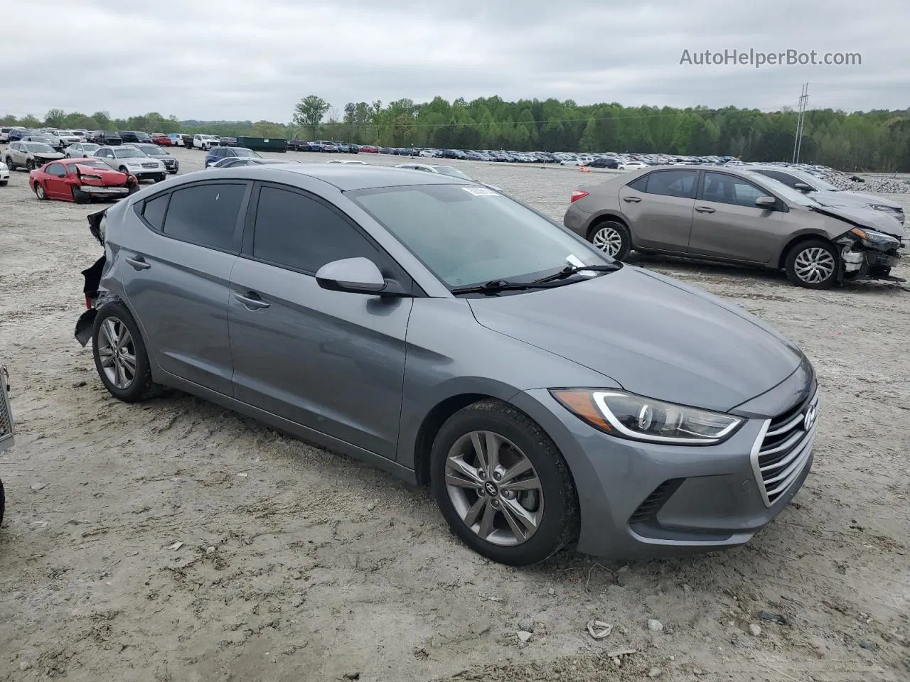 2017 Hyundai Elantra Se Gray vin: KMHD84LF2HU151763