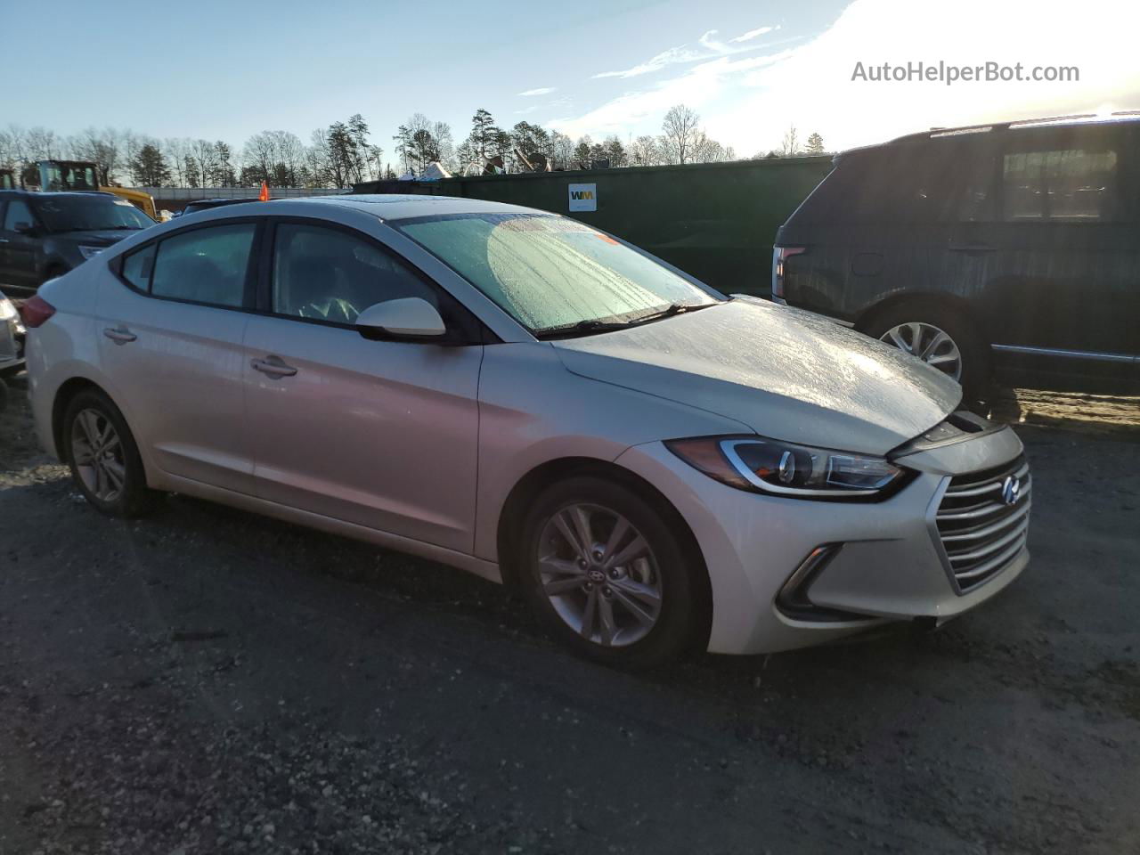 2017 Hyundai Elantra Se Silver vin: KMHD84LF2HU249272