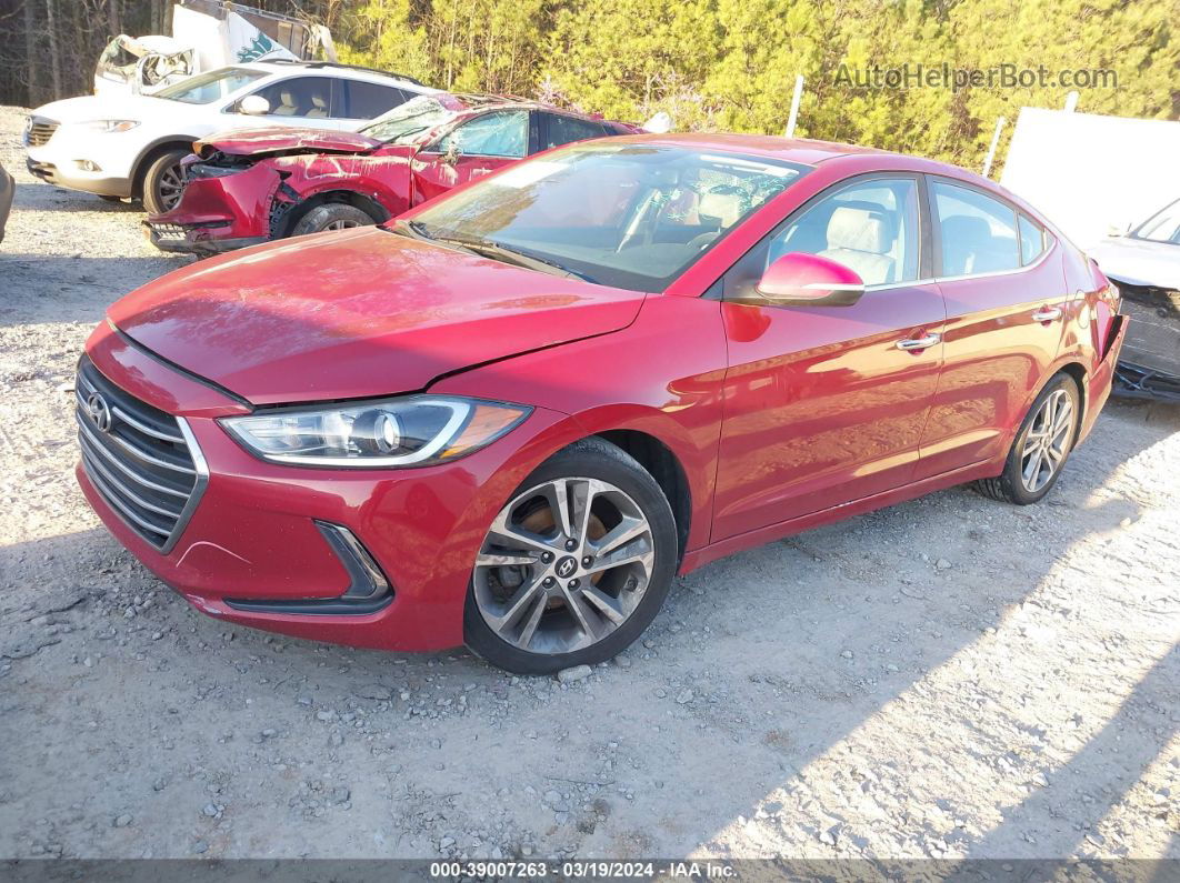 2017 Hyundai Elantra Limited Red vin: KMHD84LF2HU267318