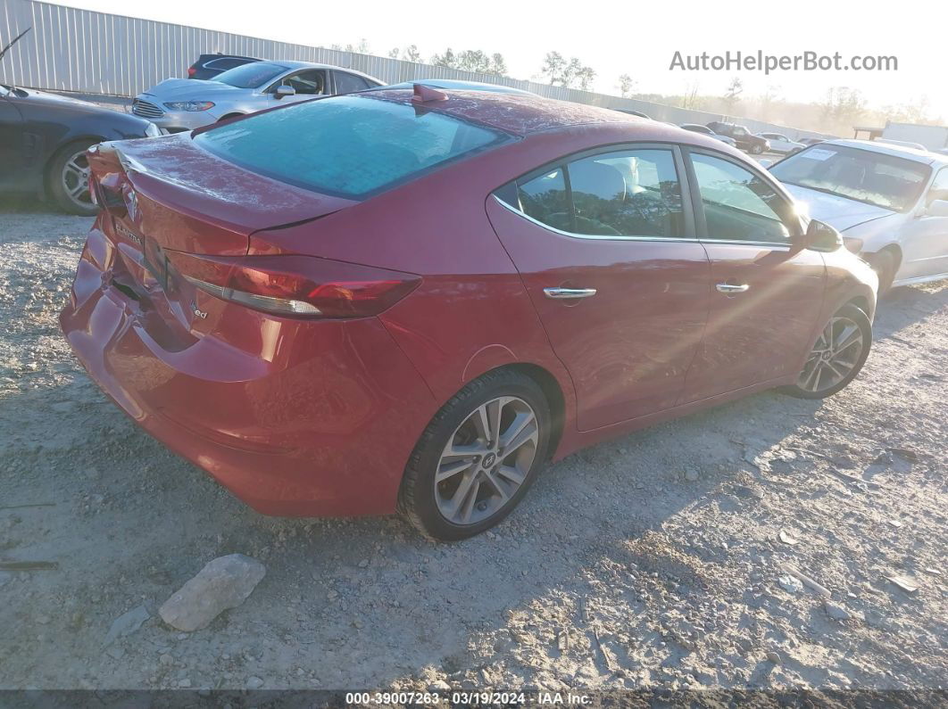 2017 Hyundai Elantra Limited Red vin: KMHD84LF2HU267318