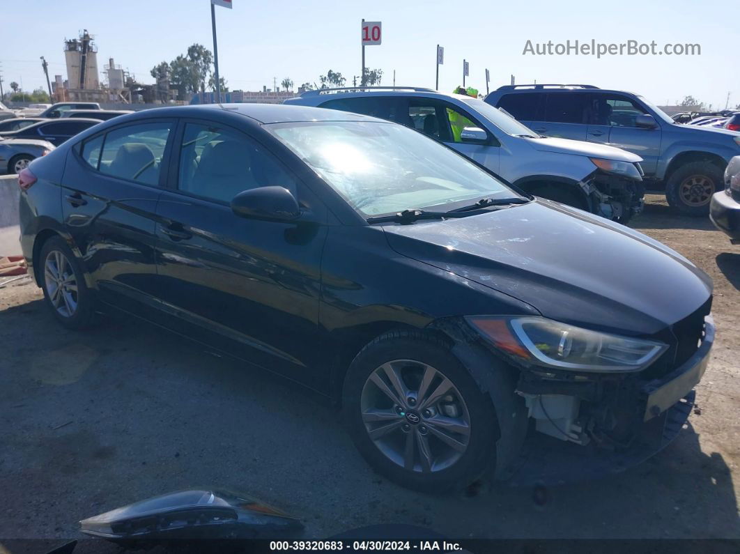 2017 Hyundai Elantra Se Черный vin: KMHD84LF2HU431778