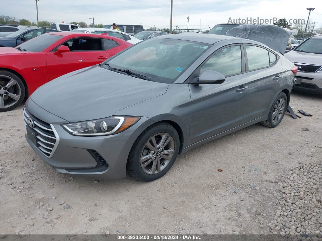 2018 Hyundai Elantra Sel Gray vin: KMHD84LF2JU450952