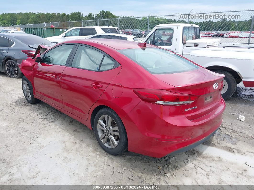 2018 Hyundai Elantra Sel Red vin: KMHD84LF2JU471980