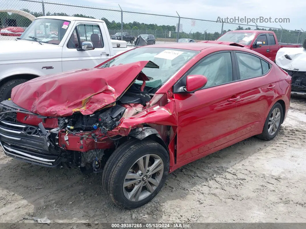 2018 Hyundai Elantra Sel Red vin: KMHD84LF2JU471980