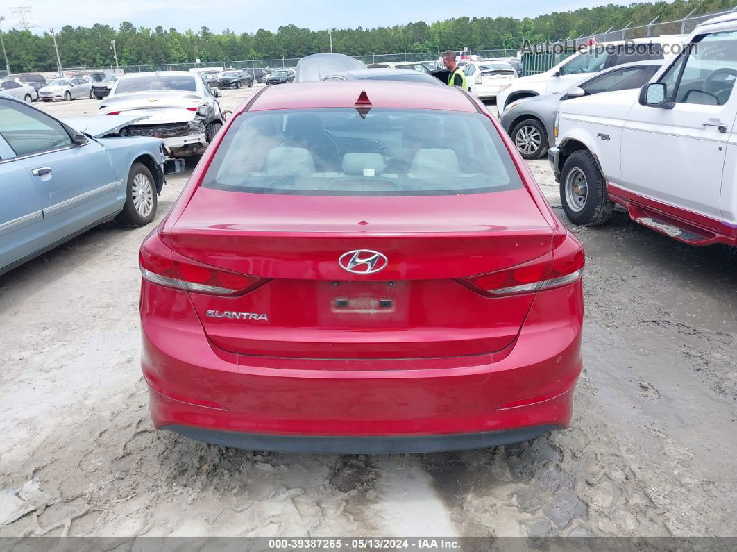 2018 Hyundai Elantra Sel Красный vin: KMHD84LF2JU471980