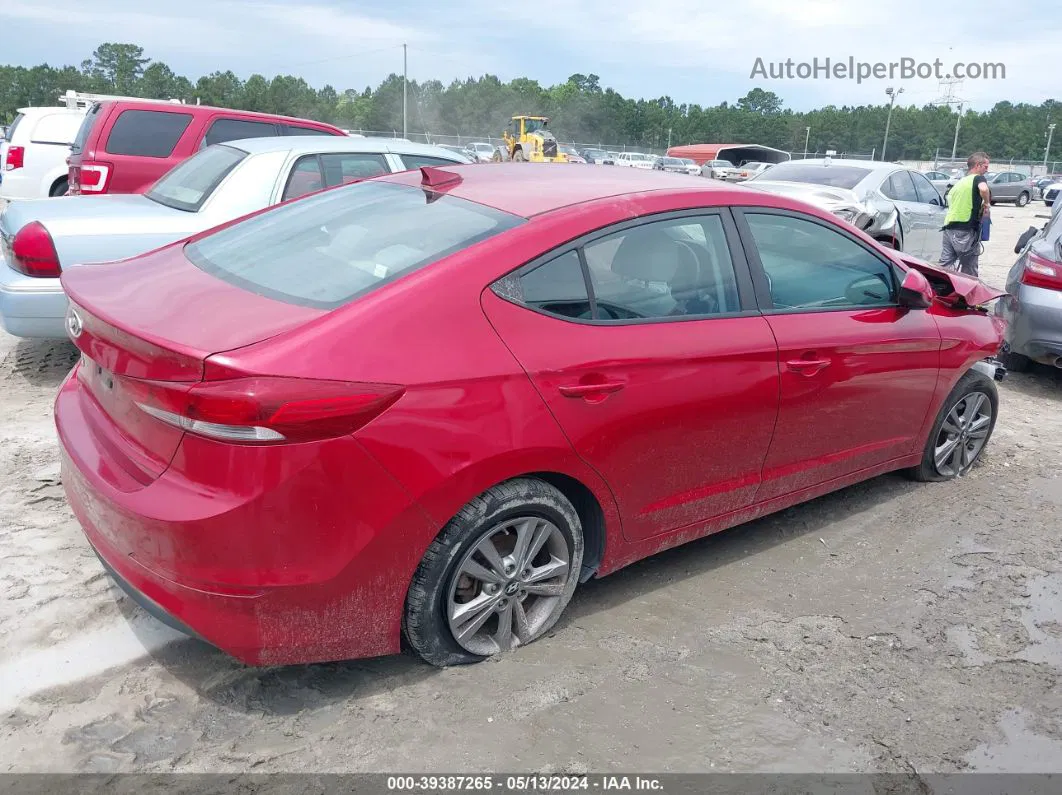 2018 Hyundai Elantra Sel Красный vin: KMHD84LF2JU471980