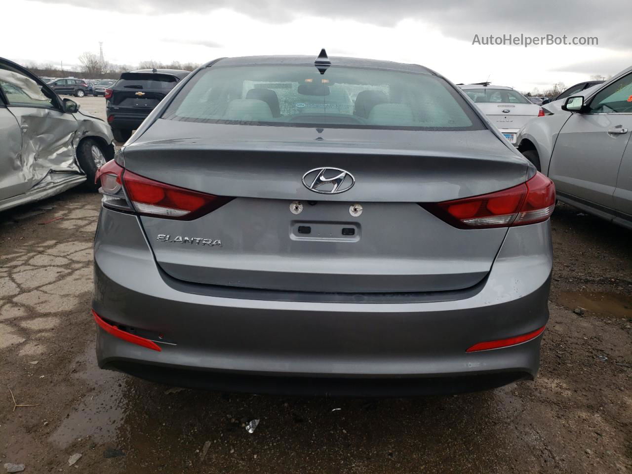 2018 Hyundai Elantra Sel Gray vin: KMHD84LF2JU555698