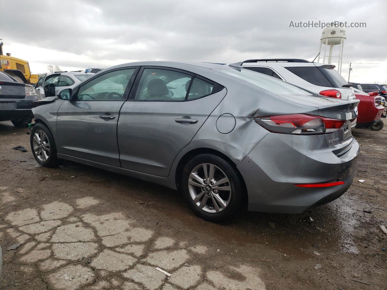 2018 Hyundai Elantra Sel Gray vin: KMHD84LF2JU555698