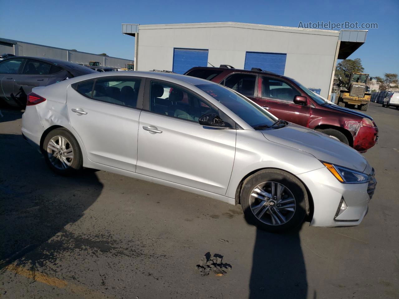 2019 Hyundai Elantra Sel Silver vin: KMHD84LF2KU742215