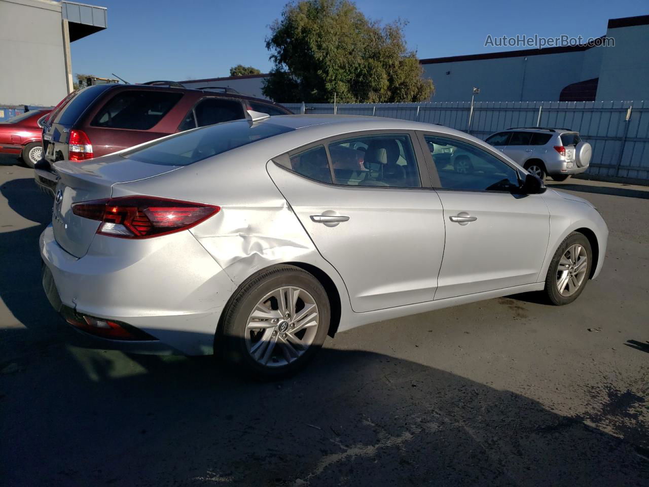 2019 Hyundai Elantra Sel Silver vin: KMHD84LF2KU742215