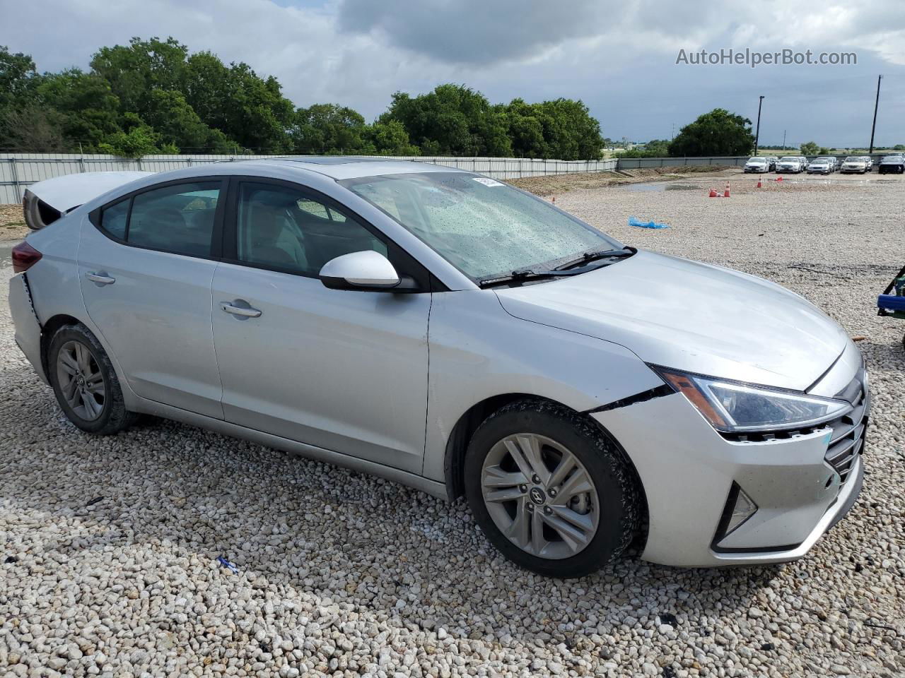 2019 Hyundai Elantra Sel Silver vin: KMHD84LF2KU773061